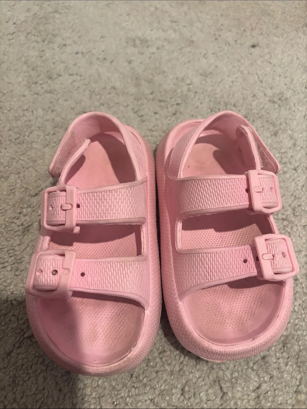 Kids Pink Sandal with Adjustable Buckles